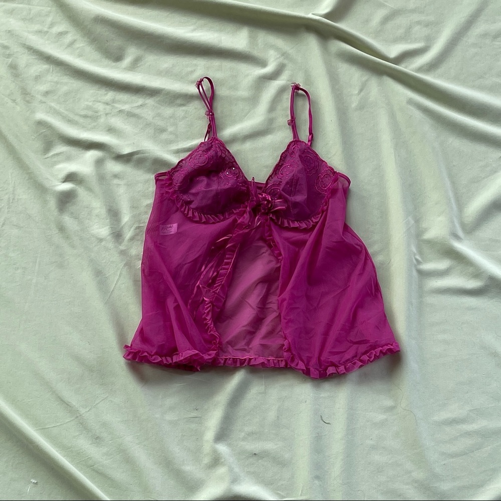 vintage pink lingerie top!